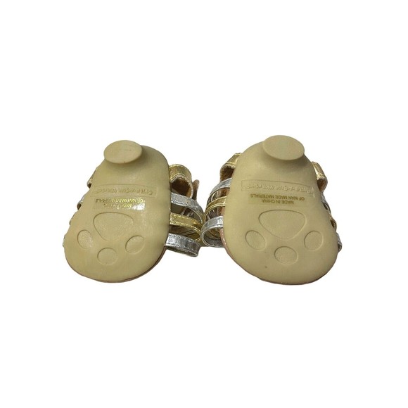 Build a Bear Gold & Silver Sandal Heels High Fashion Toy Accessories - Picture 4 of 4